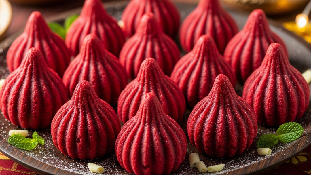 Red Velvet Modak: A Festive Fusion For Ganesh Chaturthi