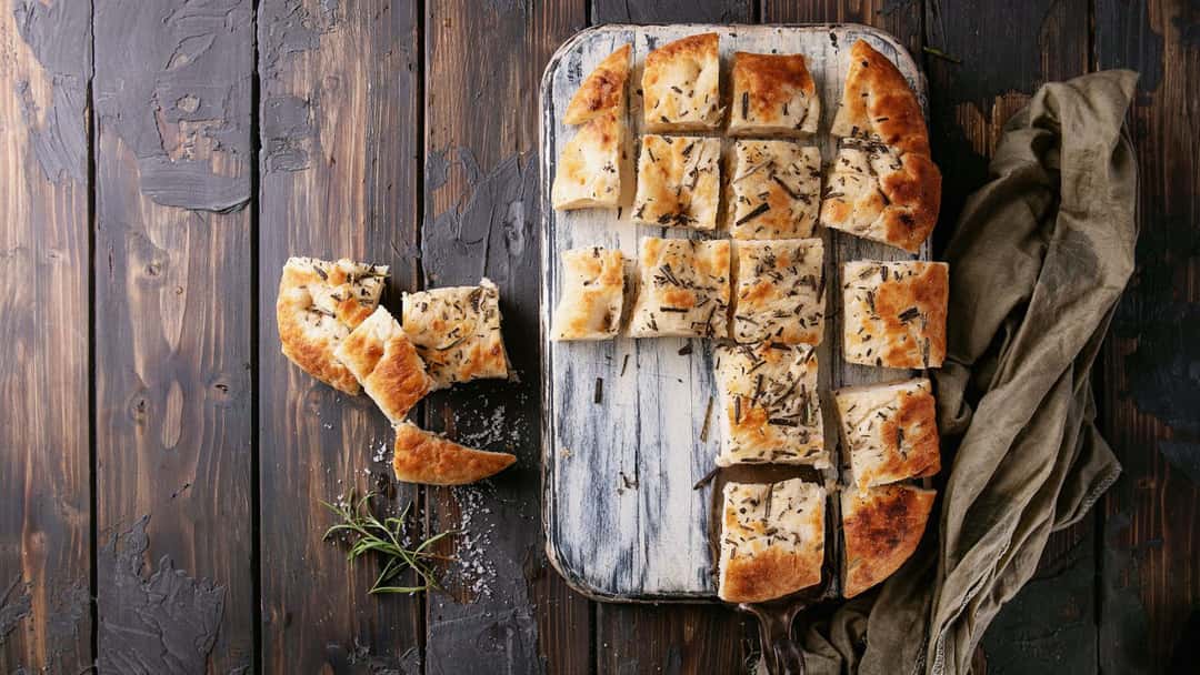 Focaccia on a tray banner image