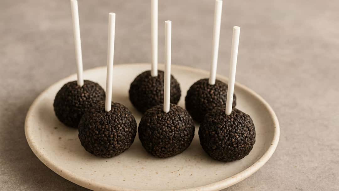 Black Sesame Laddoo Pops