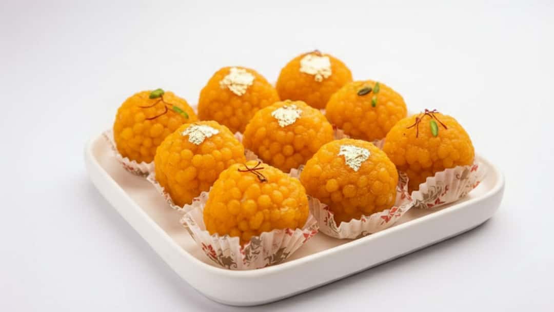  Boondi Laddu With Edible Gold Leaf