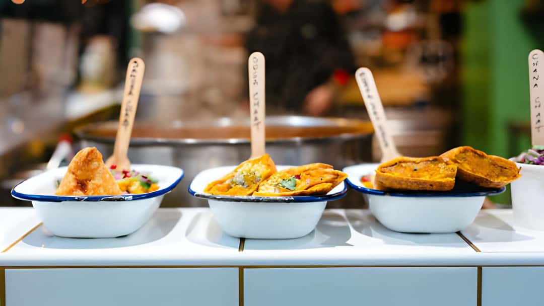 Chaat display at stall