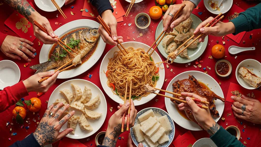 Chinese dishes are lucky for the new year