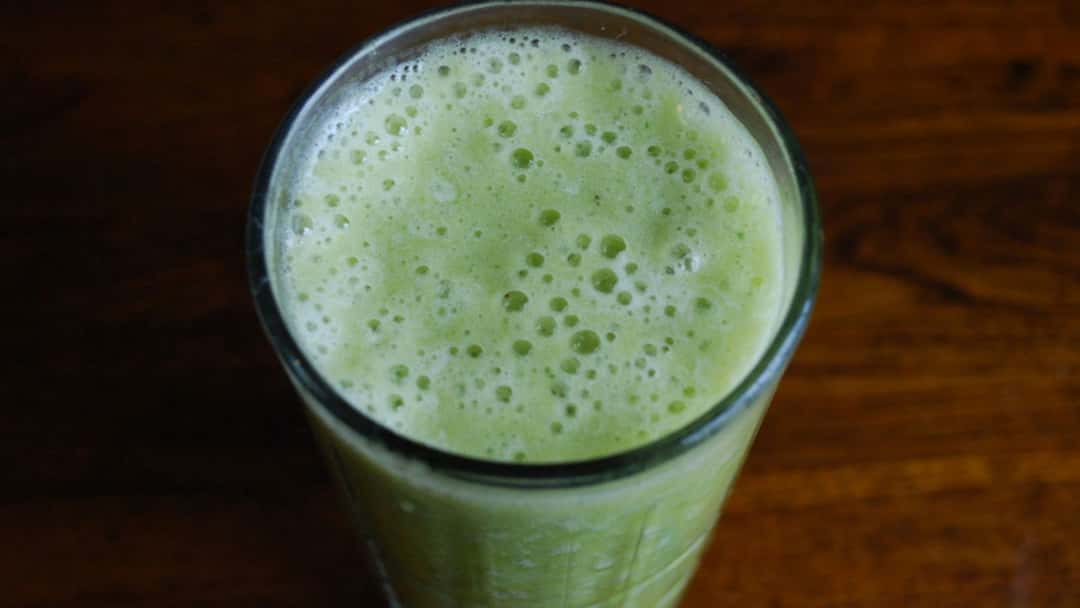 Cucumber chaas in a glass