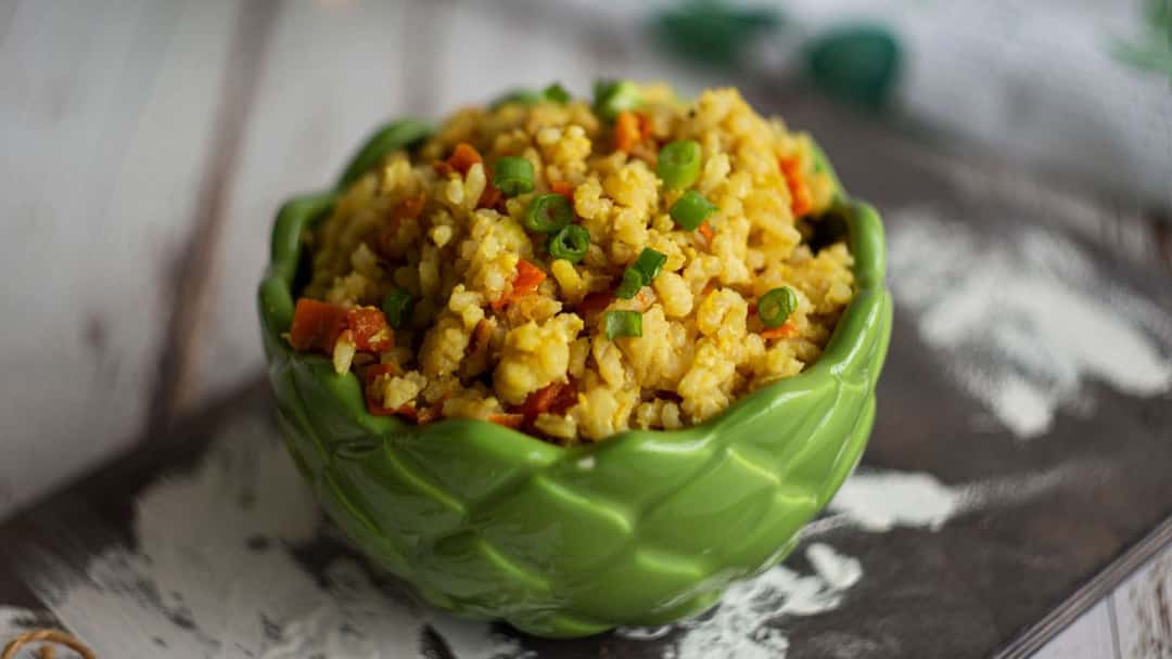 Dalia pulao served in a bowl