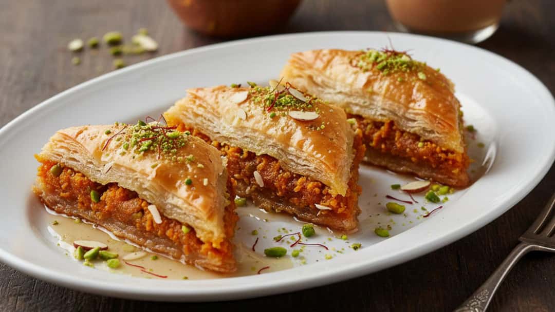 Crisp Gajar Halwa Baklava Dessert