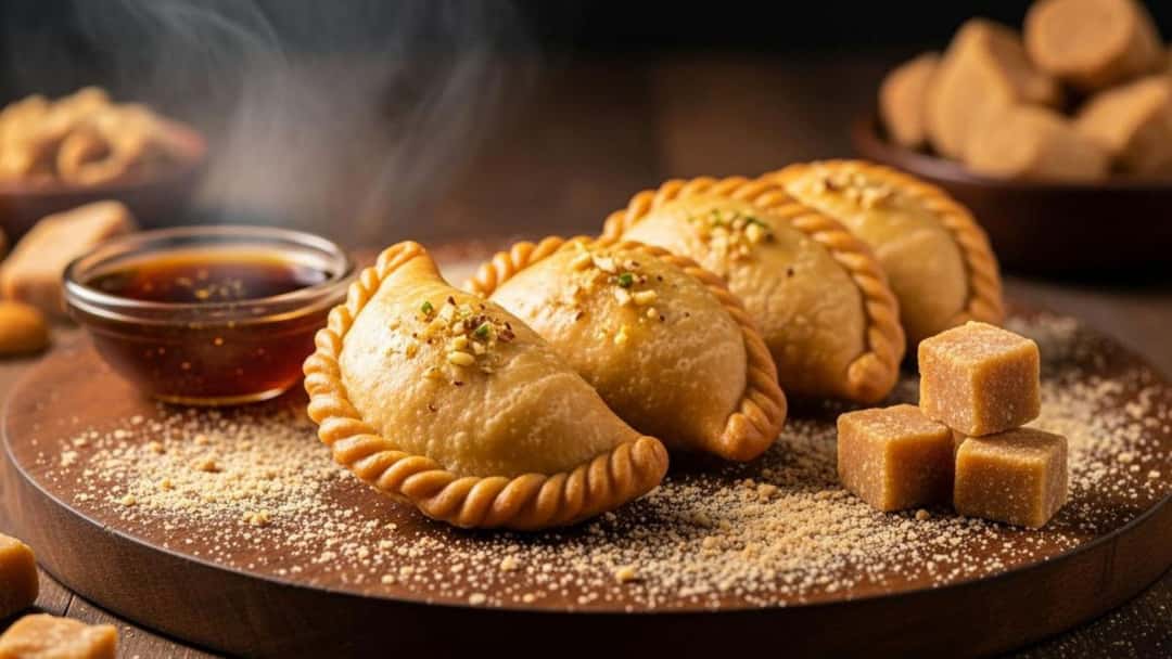 Jaggery-Sweetened Baked Gujiya Recipe