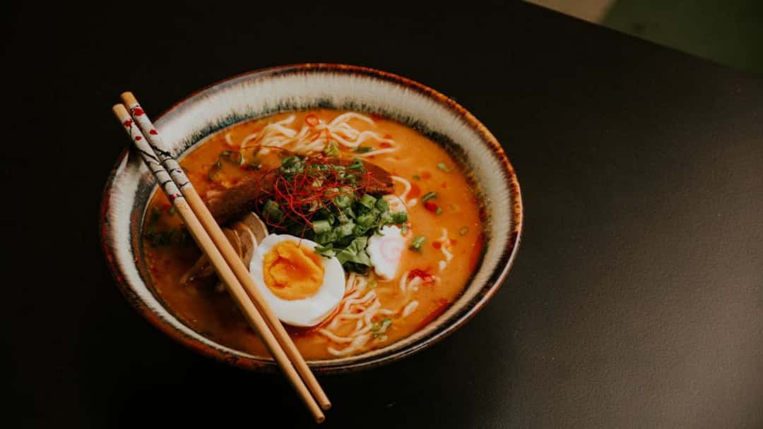 Bowl of curry ramen - banner image