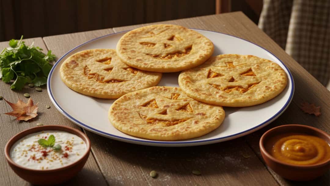 Top view of Halloween parathas. (banner image)