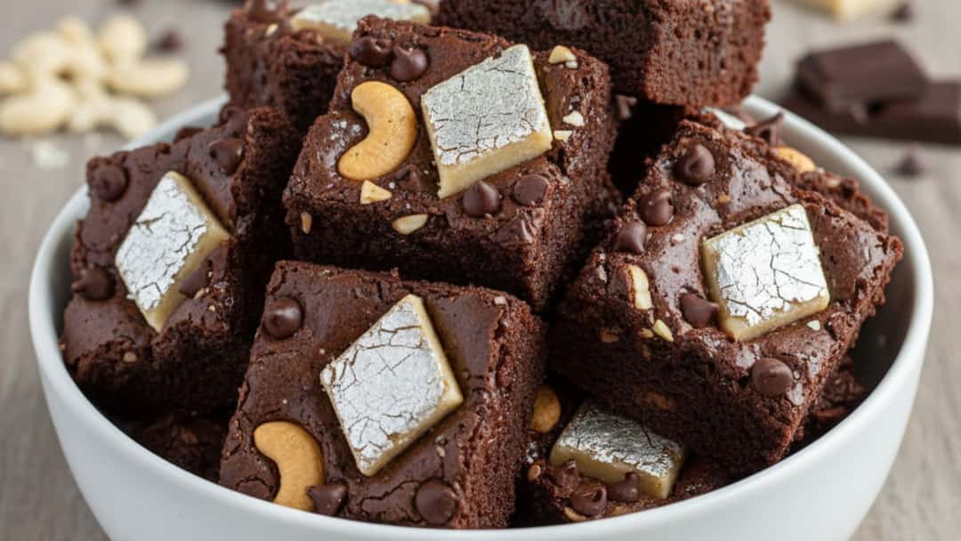Kaju Katli Fudge Brownies