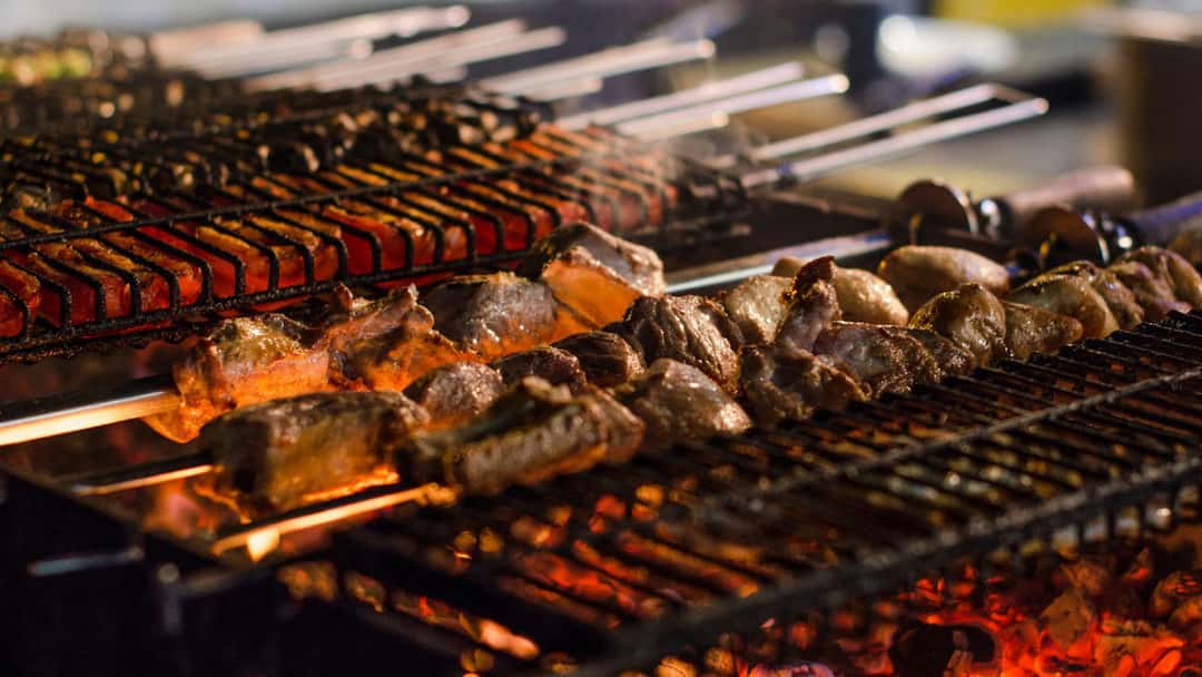 Kashmiri tujji on coals.