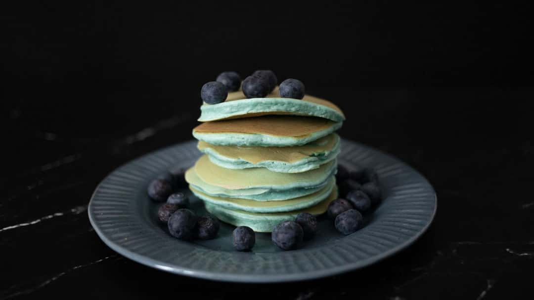 Khapli Wheat Blueberry Pancakes
