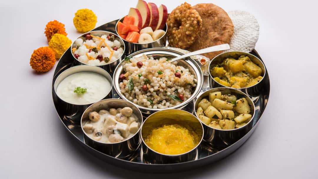 Kiddie platter for Navratri upvas.
