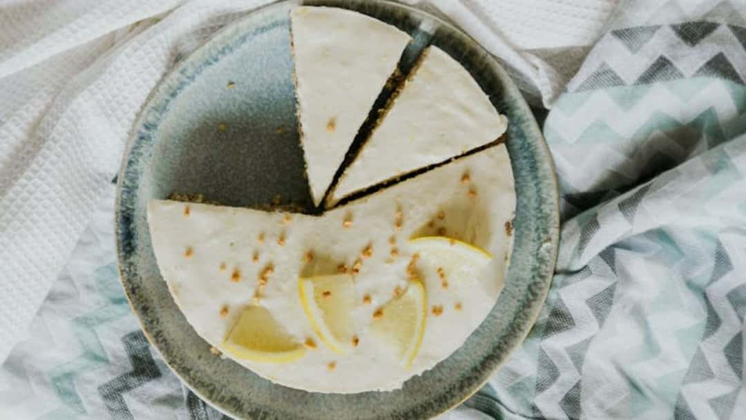 Lemon cake on a plate