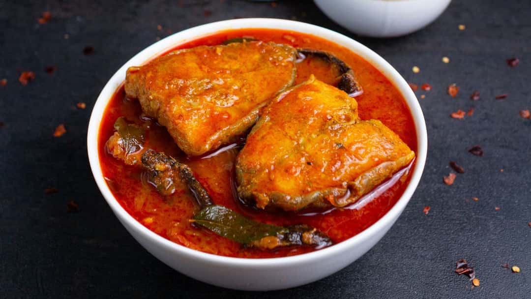 fish curry in a rich gravy
