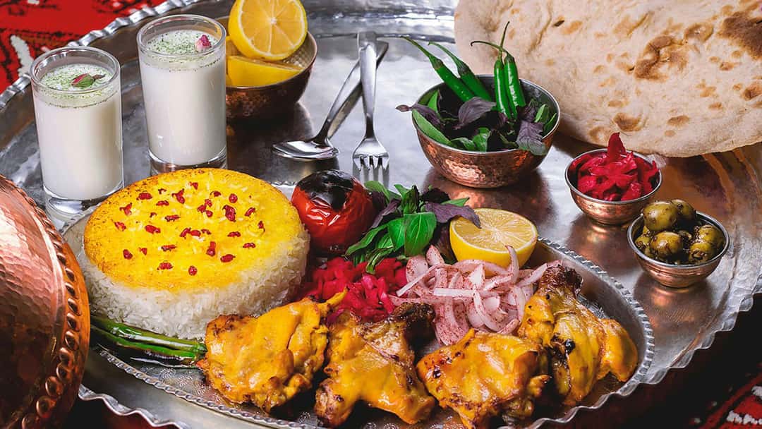 platter of Mughlai food.