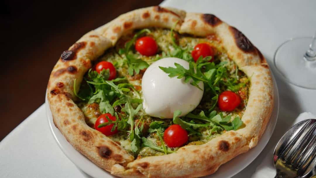 Pesto-Burrata Sourdough Flatbread- banner image