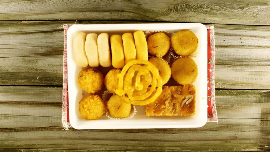 Platter of Gujarati sweets.