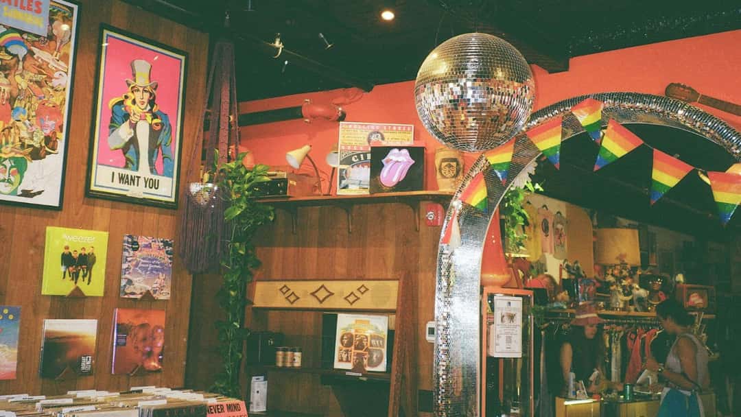 Queer retro cafe for Pride 2026.