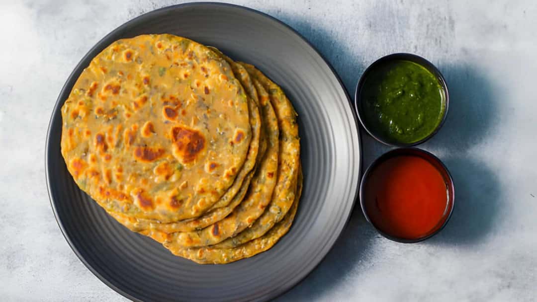 Parathas on a plate 