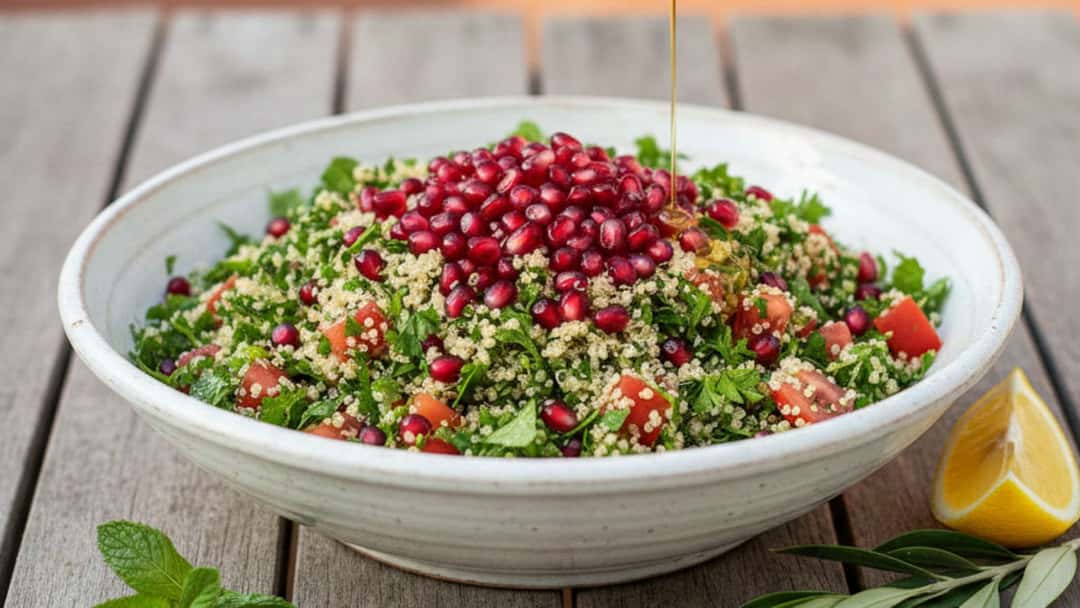 Quinoa Tabbouleh With Juicy Pomegranate Arils