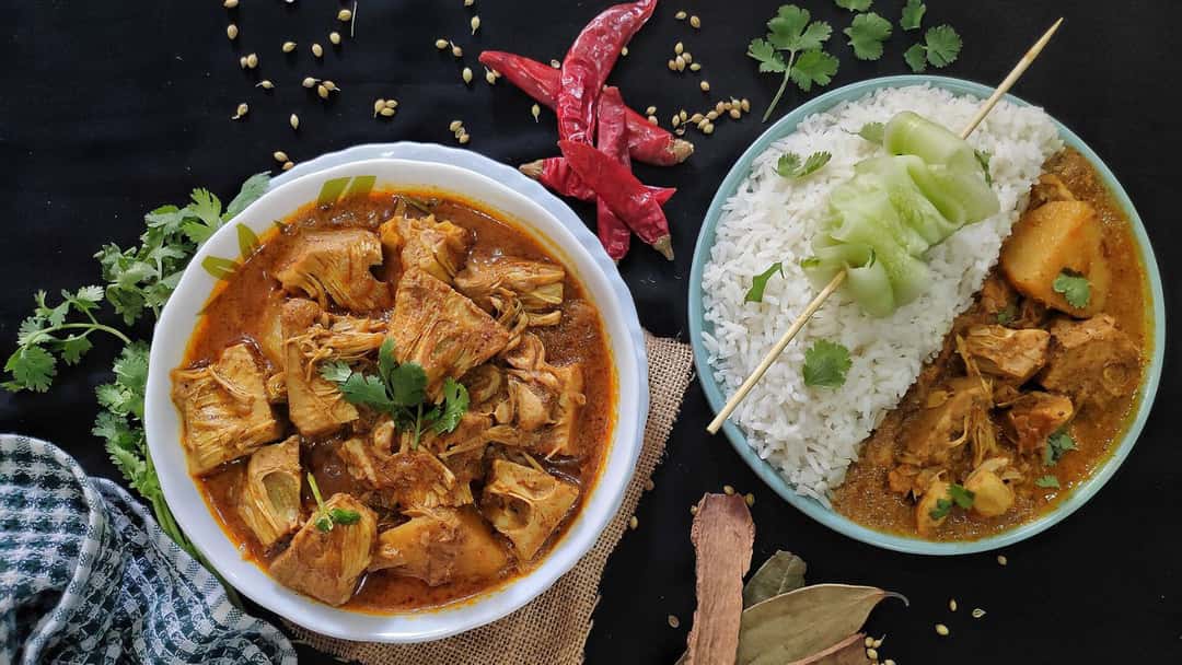 Kathal sabzi in a bowl