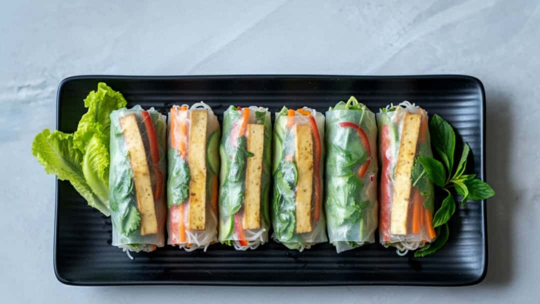 Tofu Rice Paper Rolls
