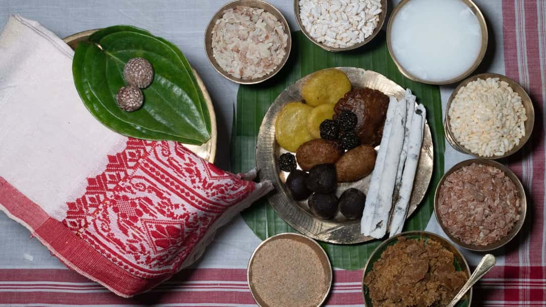 Rongali Bihu jolpan foods.