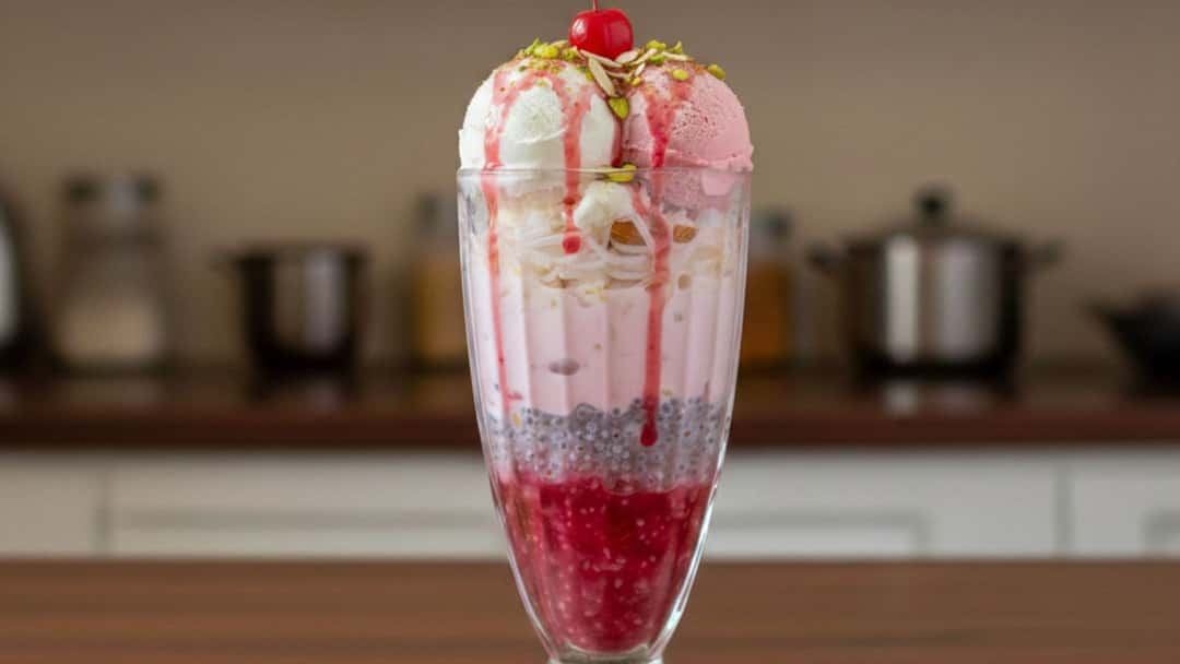 Rose Falooda Ice Cream Sundae