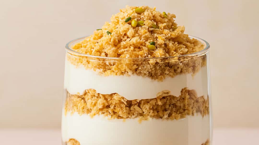 Soan Papdi Crumble Parfait for Diwali