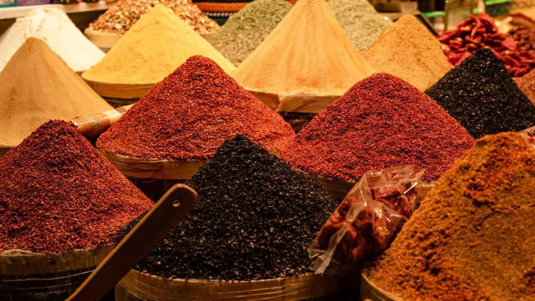 Spices on display.