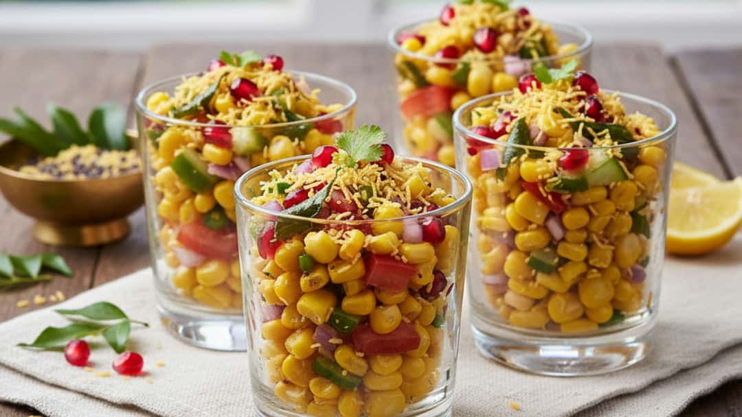 Sweet Corn Chaat with South Indian Twist