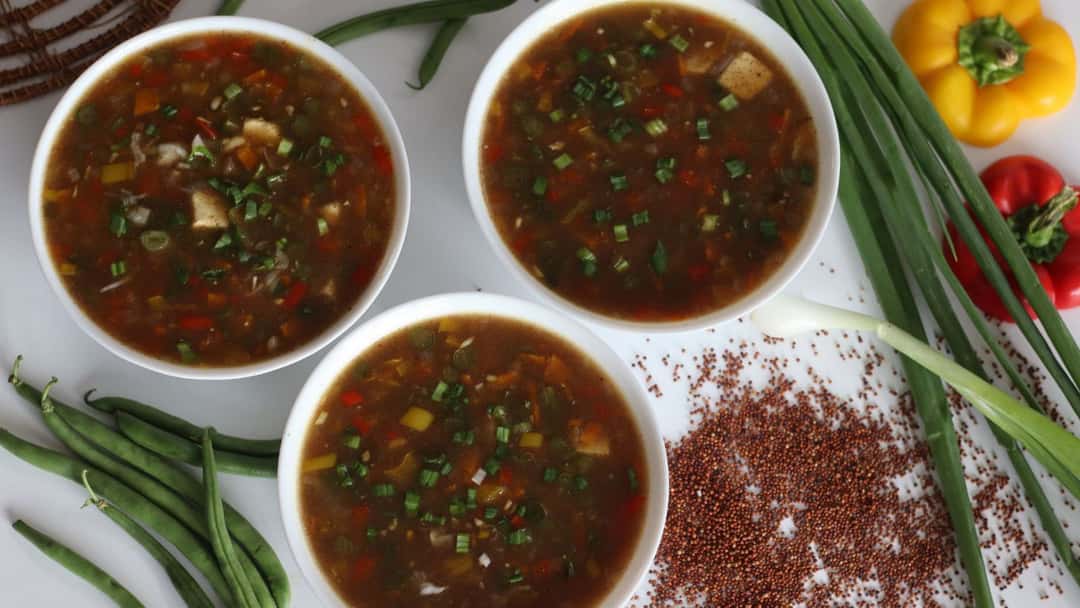 Ragi and vegetable soup