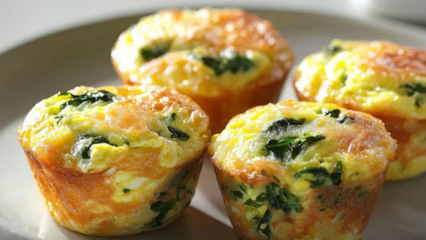 Baked Egg Muffins with Spinach and Cheese
