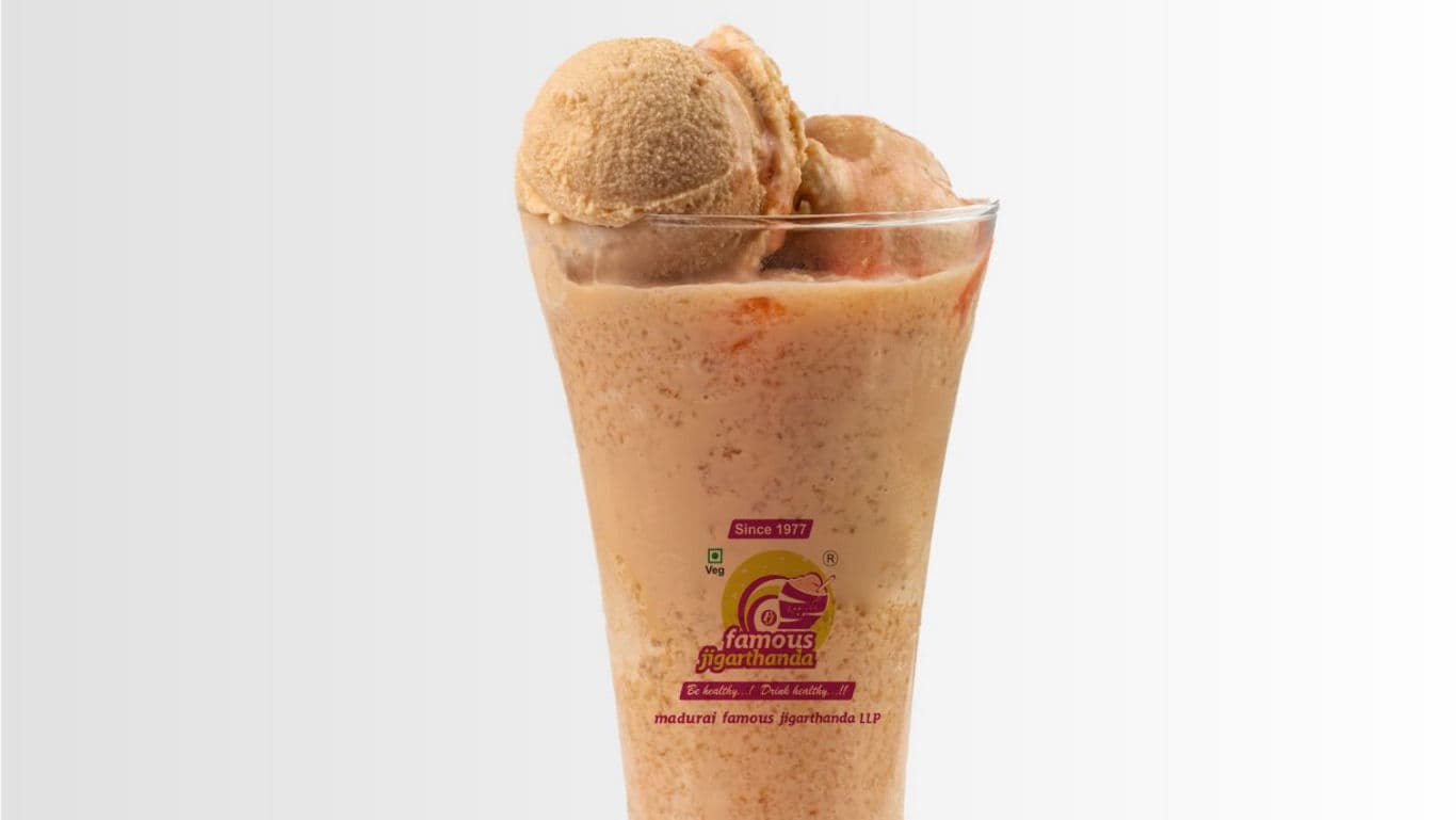 Creamy ice cream milkshake in tall glass