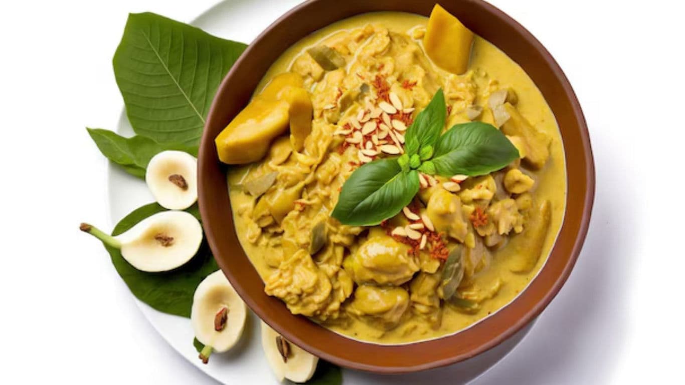 Creamy Jackfruit Curry with Fresh Garnish