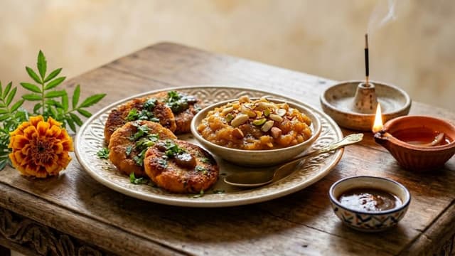 Navratri vrat thali for 9 days