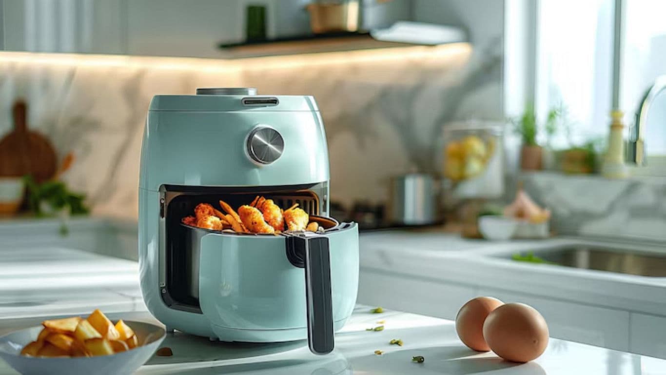 Modern Air Fryer in Bright Kitchen Setting