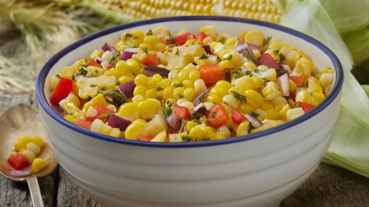 Bowl of diced veggies