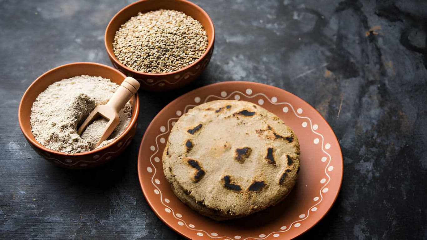 Traditional Millet Bread with Grains and Flour