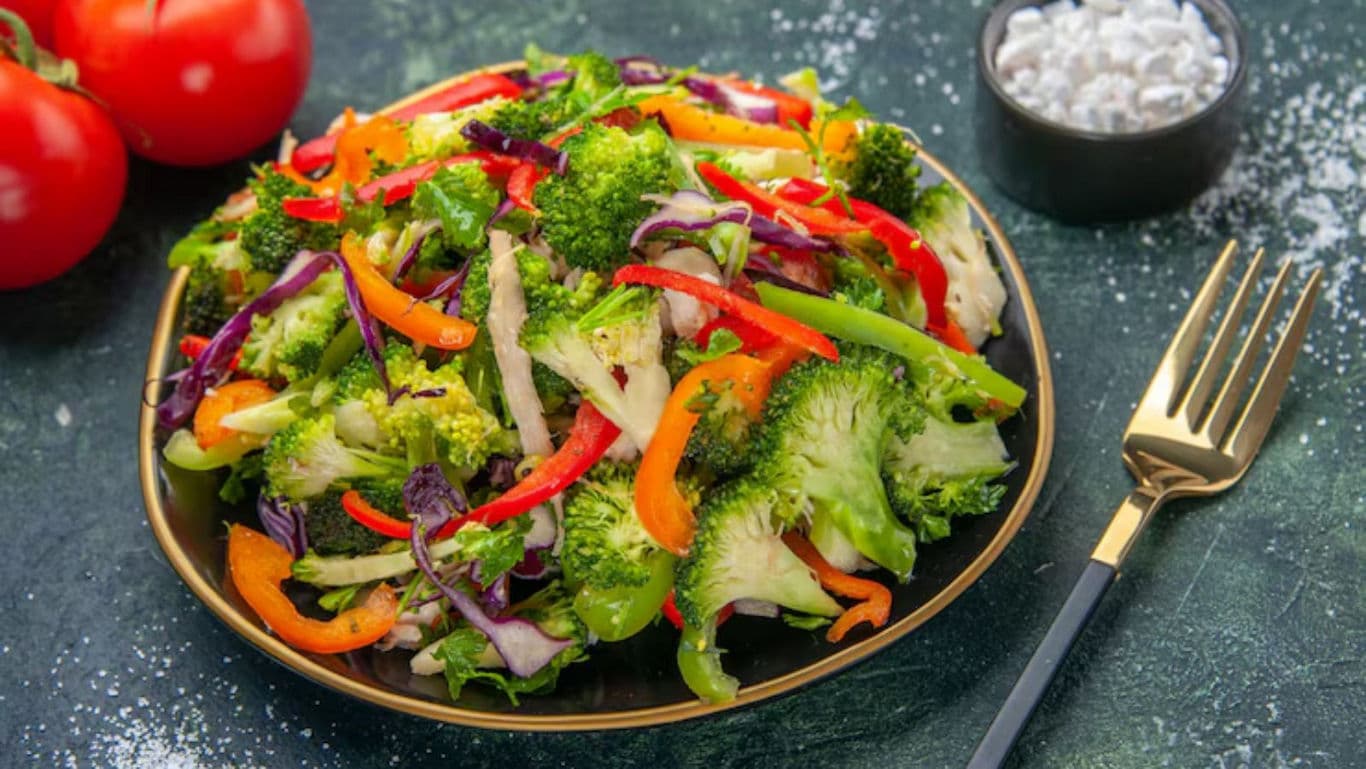 Fresh vegetable salad with vibrant colors