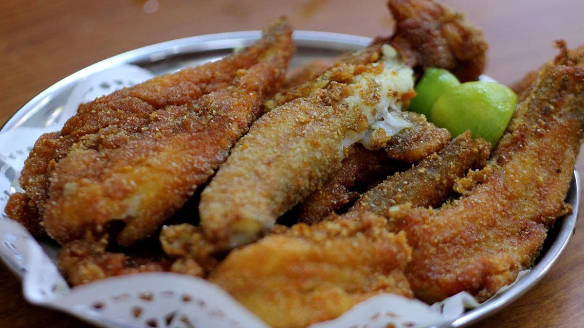 Plate of bombil fry