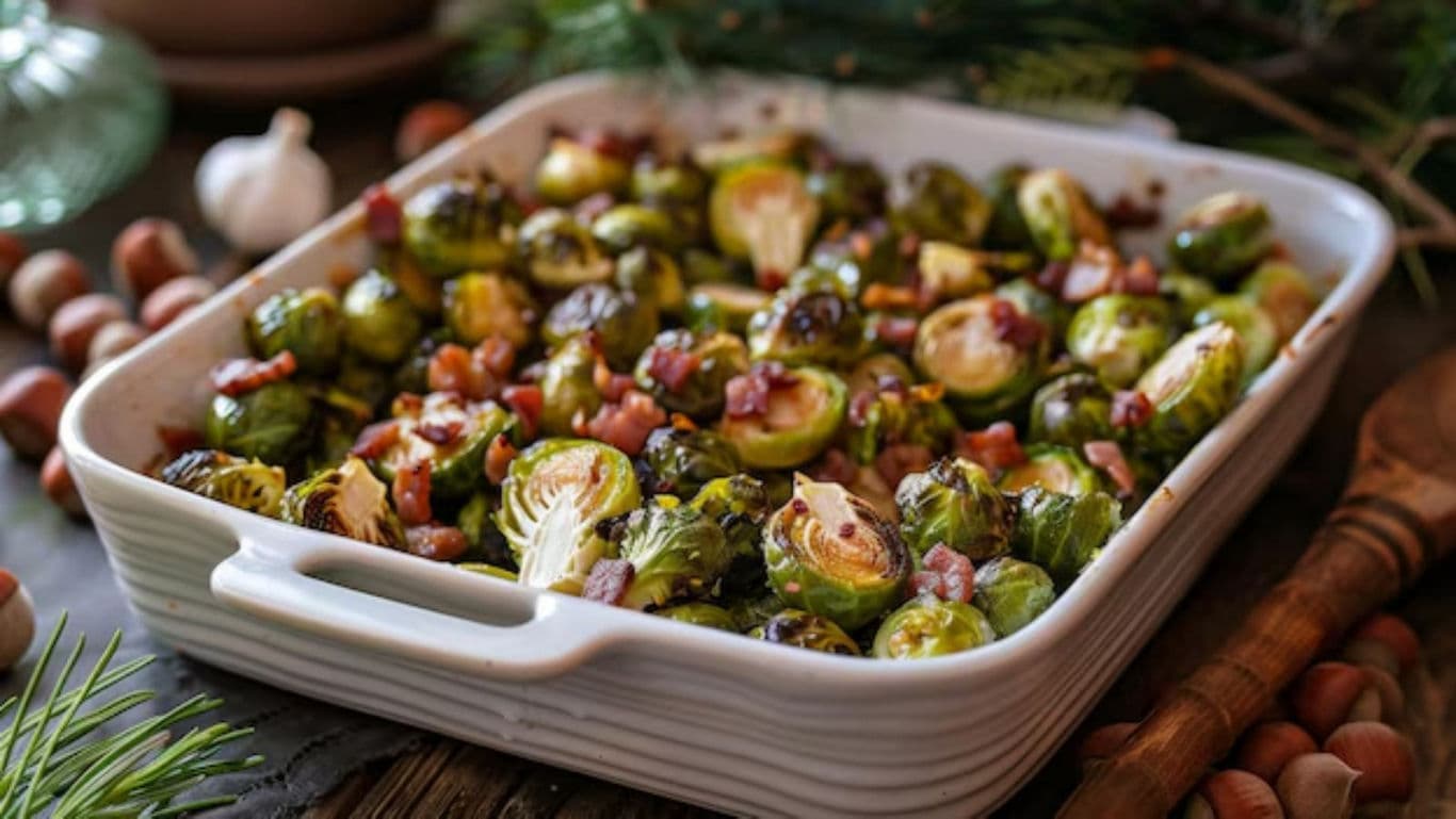 Roasted Brussels Sprouts with Bacon