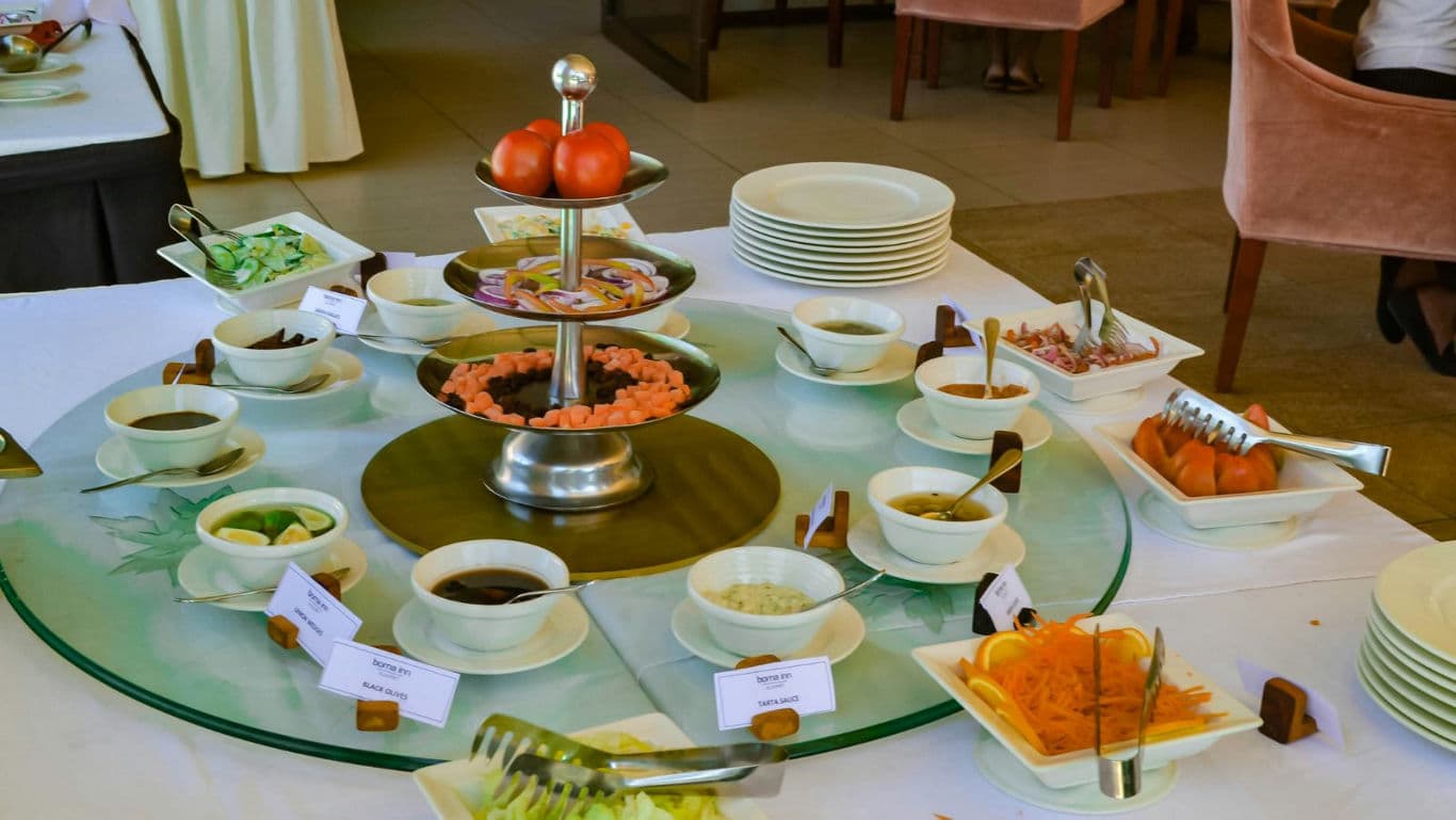 Buffet at a 5-star restaurant. 