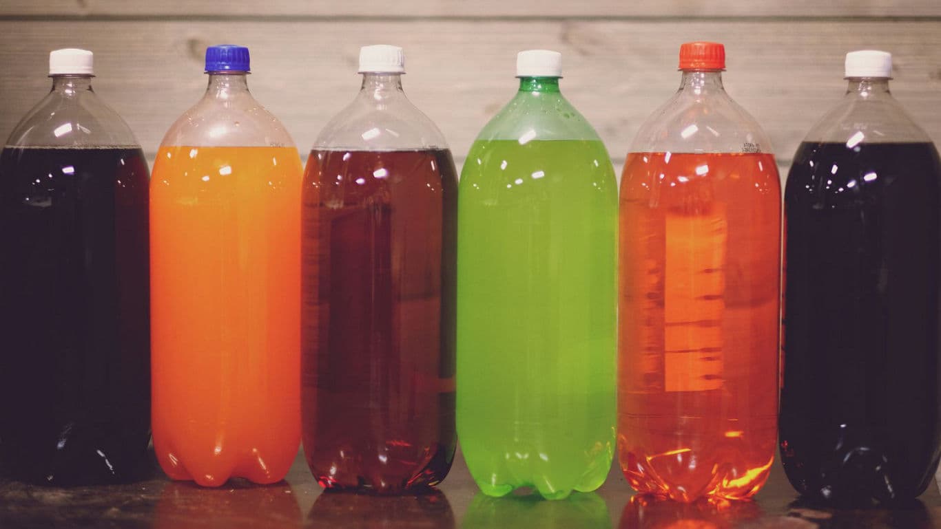 Bunch of packed beverages.