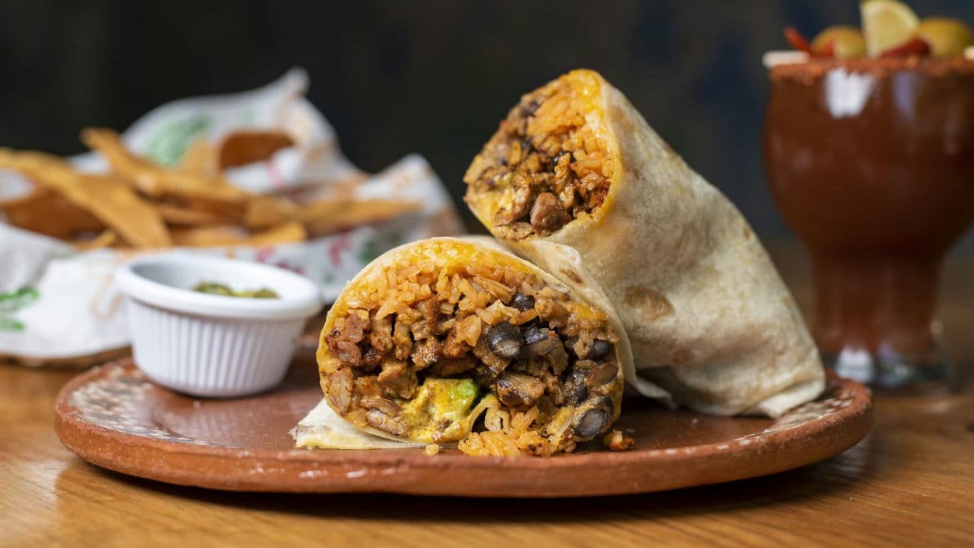 Burritos on a plate