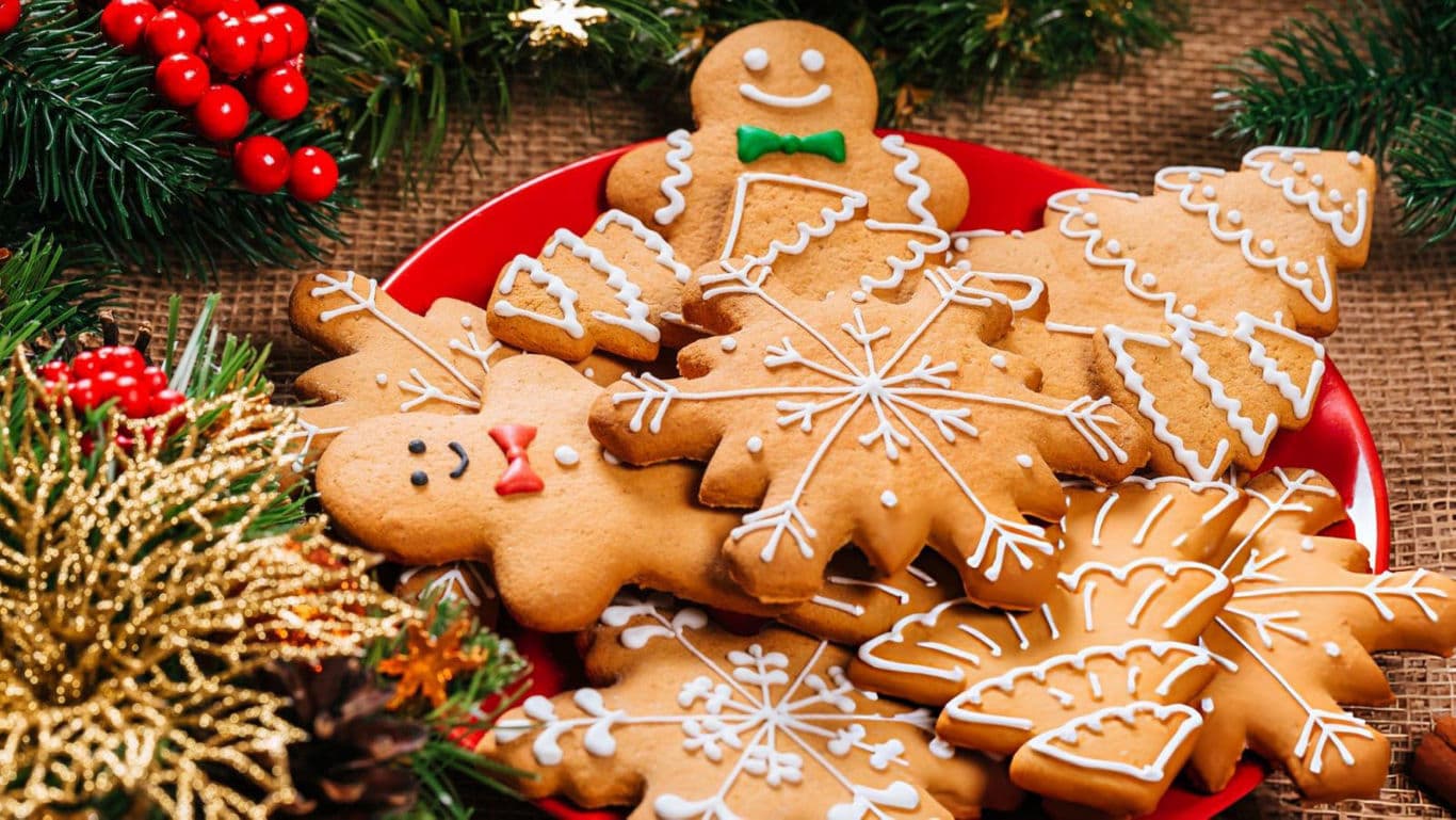 Character cookies on a platter.