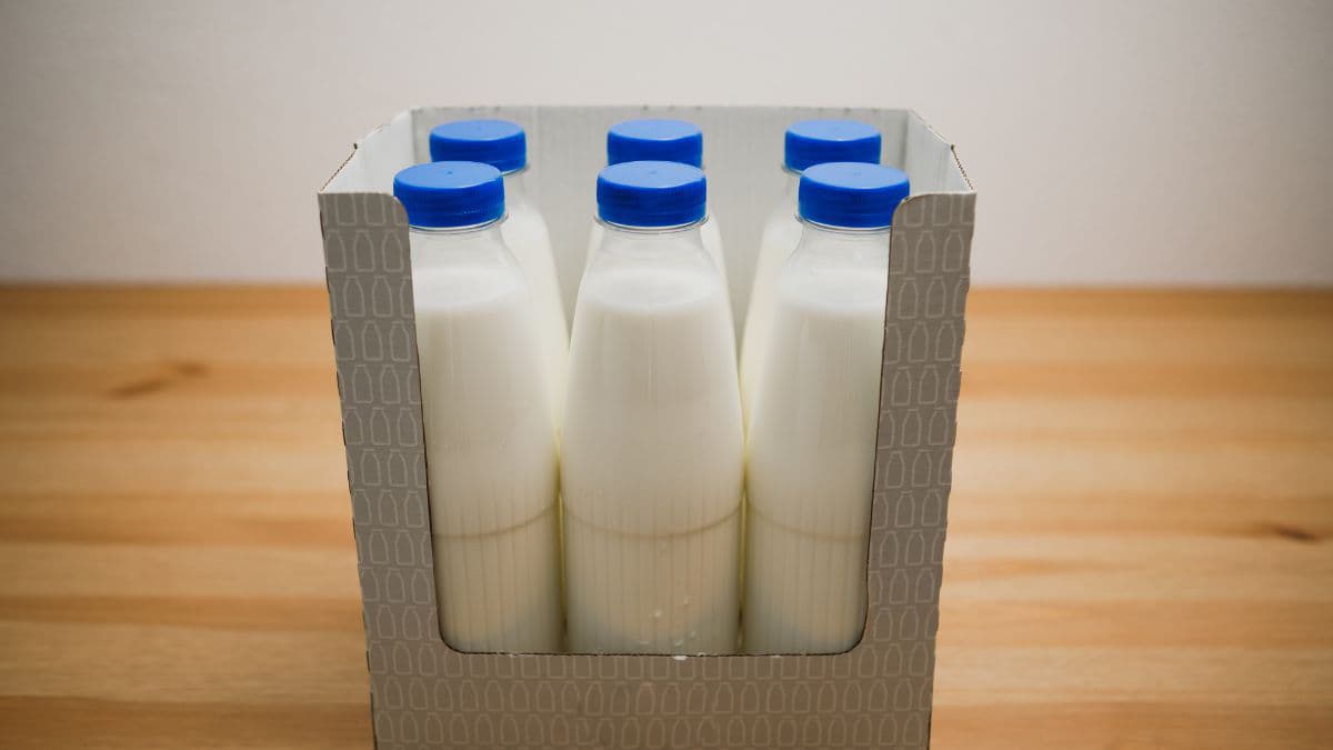 Milk bottles