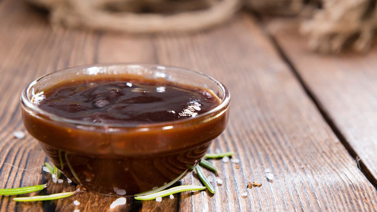 BBQ sauce in a small bowl