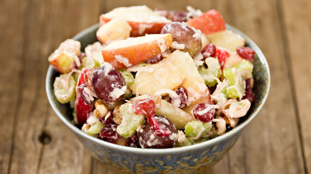 close-up of a salad bowl