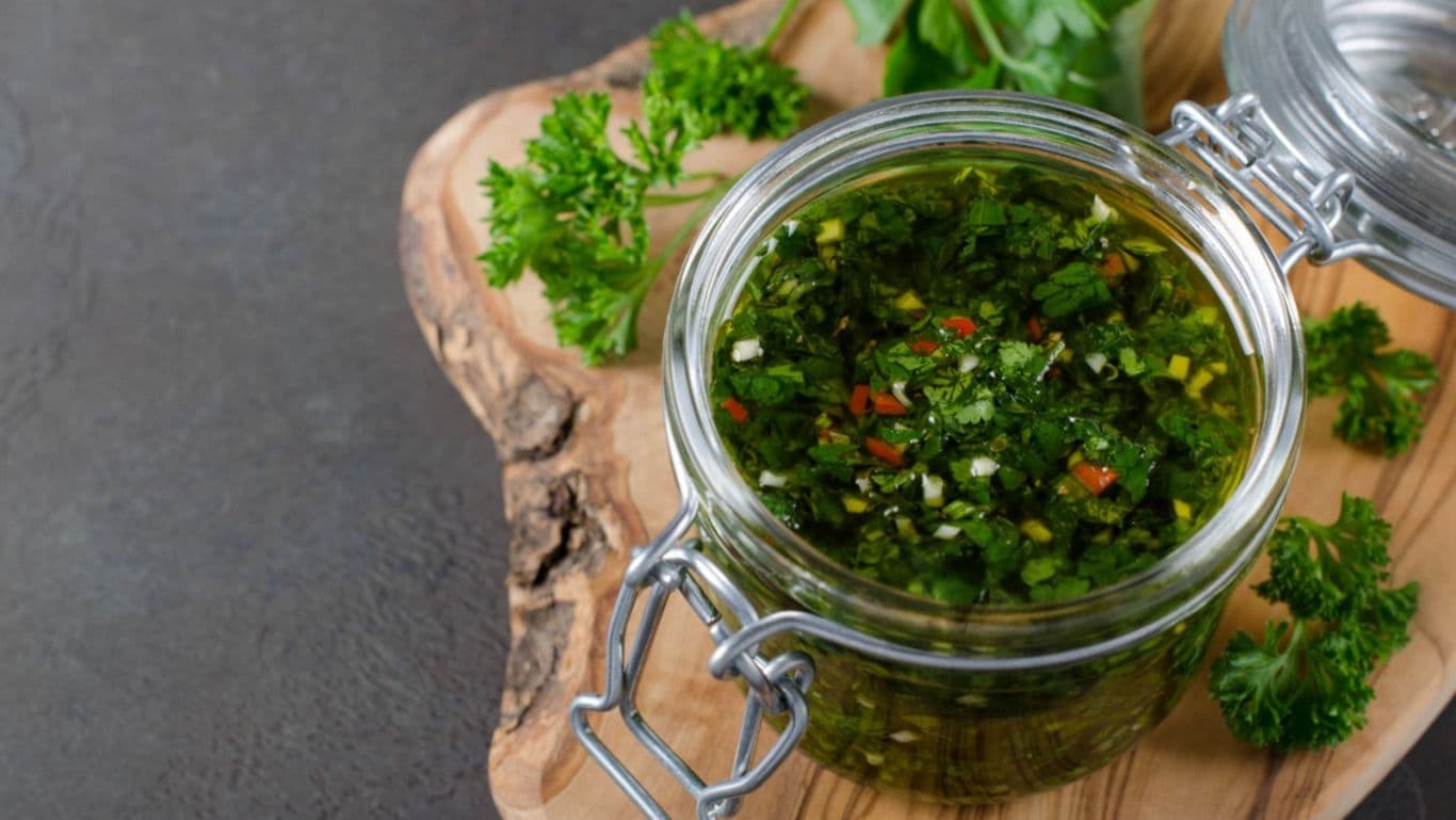 Chimichurri in a jar